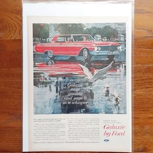 VTG 1961 Ford Galaxie Automobile Magazine Print Ad